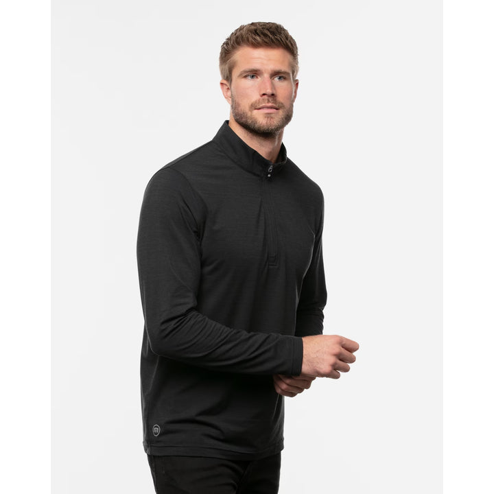 TRAVIS MATHEW MENS HAVASU 2.0 QUARTER ZIP PULLOVER - BLACK
