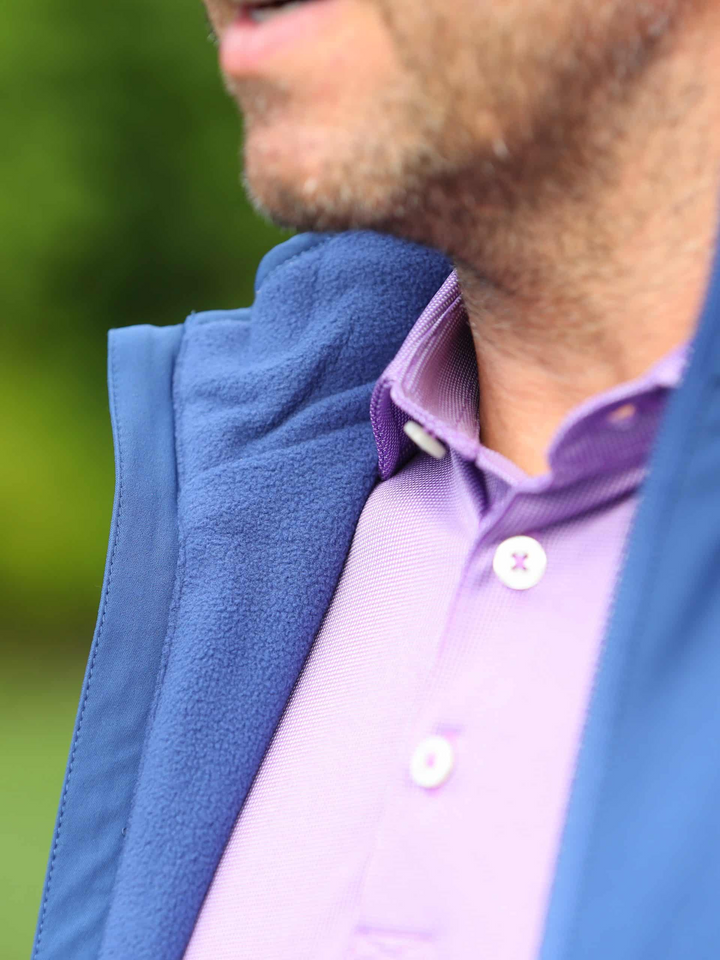 Donald Ross Mens Sport Fit SUPER GOLF Elements Full Zip Vest - NAVY