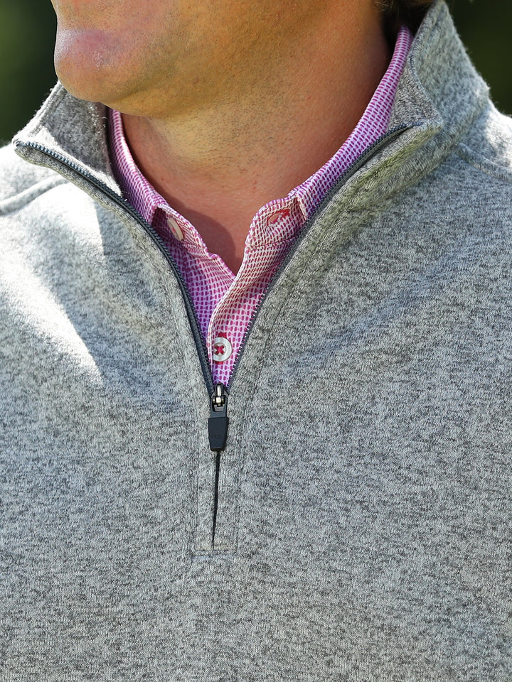 Donald Ross Classic Fit Mens Bowtie Print Polo - SANGRIA/WHITE