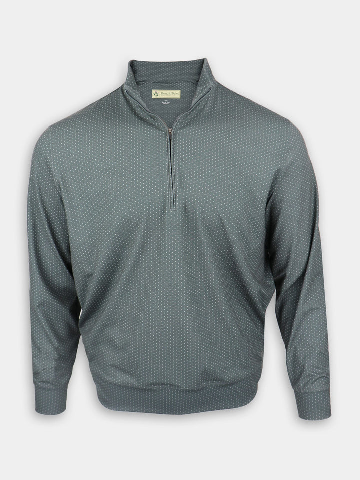 Donald Ross Mens Classic Fit TYR Dot Print Pullover - GRAPHITE
