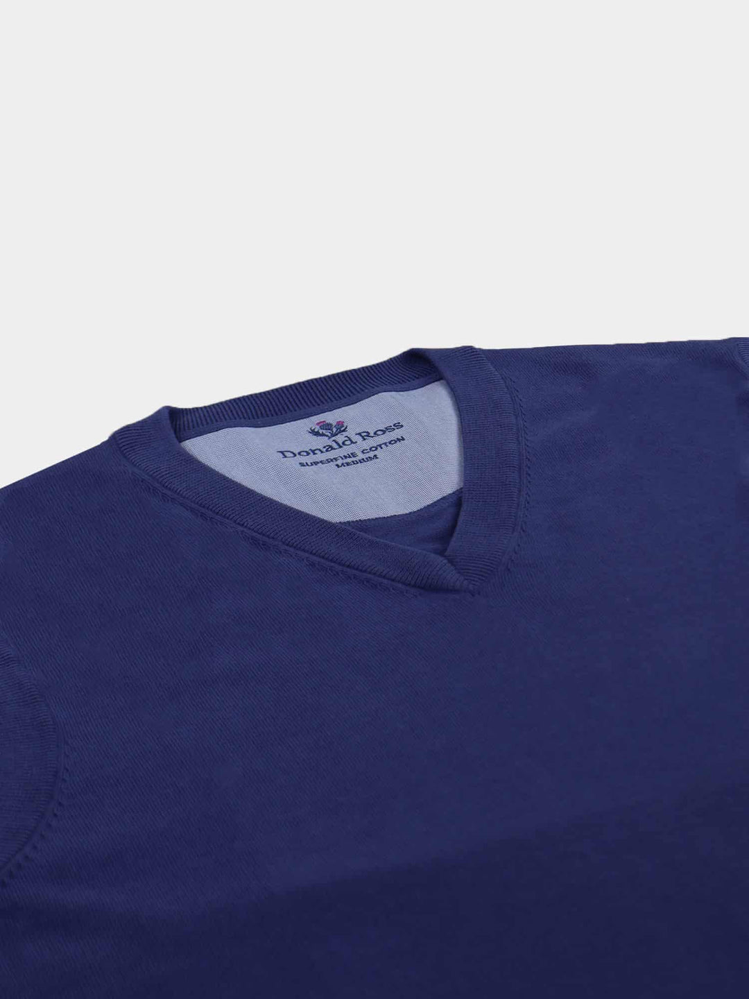 Donald Ross Mens Classic Fit SUPER GOLF SUPER FINE V-Neck Sweater Vest - NAVY