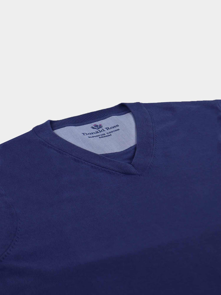 Donald Ross Mens Classic Fit SUPER GOLF SUPER FINE V-Neck Sweater Vest - NAVY