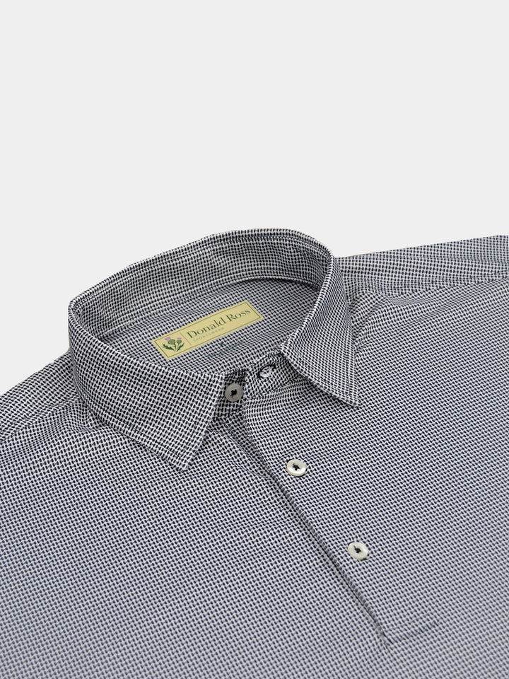 Donald Ross Classic Fit Mens Bowtie Print Polo - BLACK/WHITE