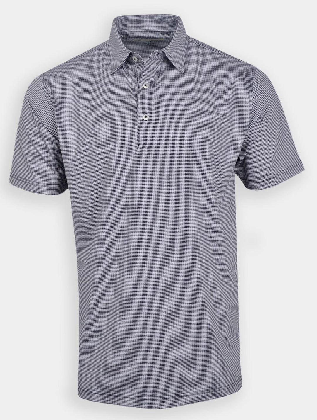 Donald Ross Classic Fit Mens Bowtie Print Polo - BLACK/WHITE