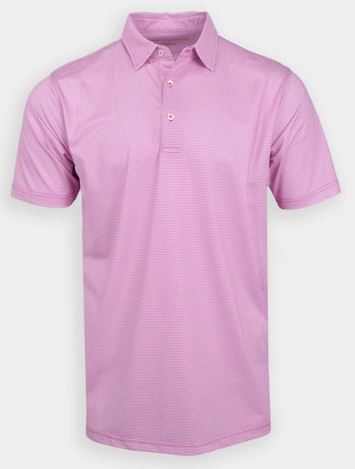 Donald Ross Classic Fit Mens Bowtie Print Polo - SANGRIA/WHITE