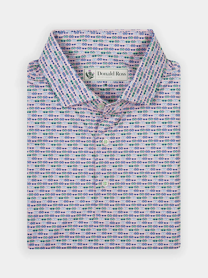 Donald Ross Mens Classic Fit JUNO Polo - LOTUS MULTI