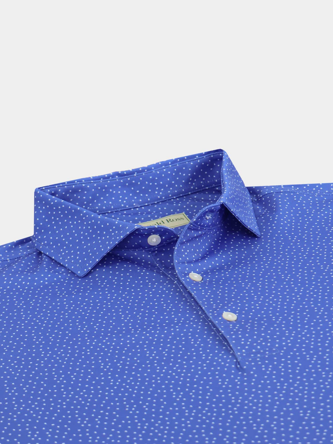 Donald Ross Mens Classic Fit Watermelon Seeds Print Polo - LAPIS WHITE