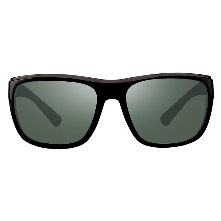 Revo Enzo Glass Lens Polarized Sunglasses  - Matte Black/Smoky Green