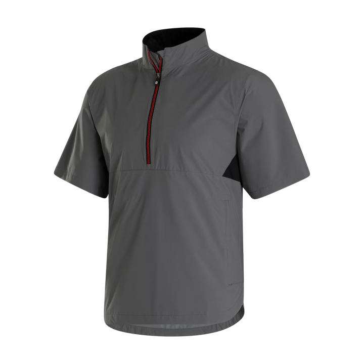 Footjoy Men's HydroLite X Short Sleeve Rain Shirt - CHARCOAL / BLACK