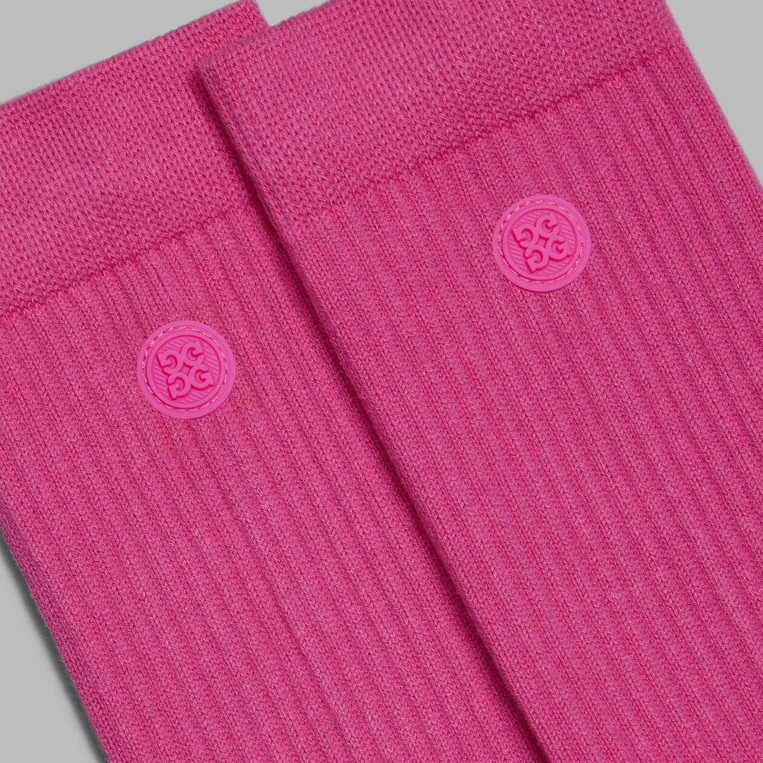 G/FORE WOMEN'S CIRCLE G'S CREW SOCK - KNOCKOUT PINK