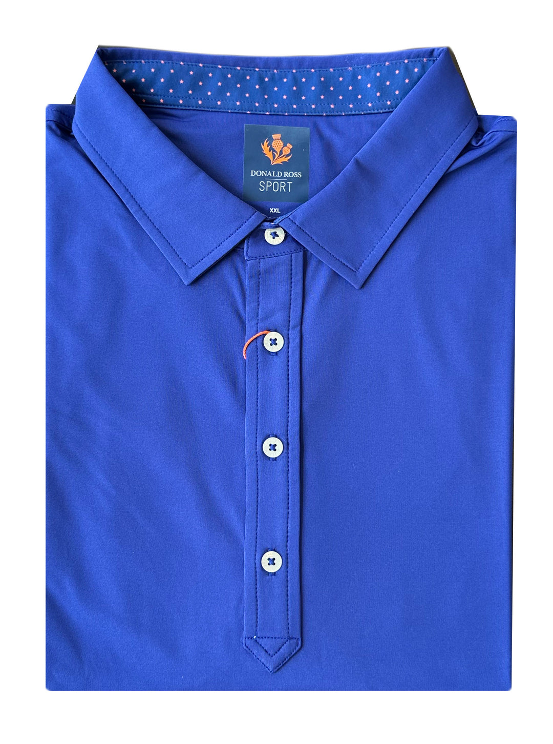 Donald Ross Mens Tommy Short Sleeve Solid Jersey Sport Fit Polo - NAVY