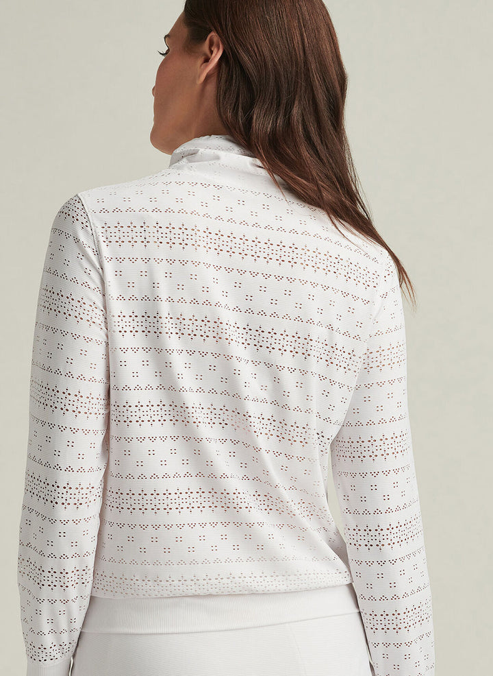 Peter Millar Womens Open Knit Pullover - White