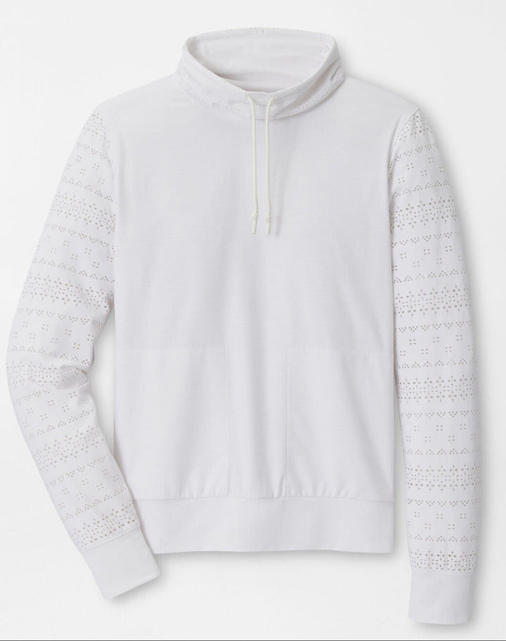 Peter Millar Womens Open Knit Pullover - White