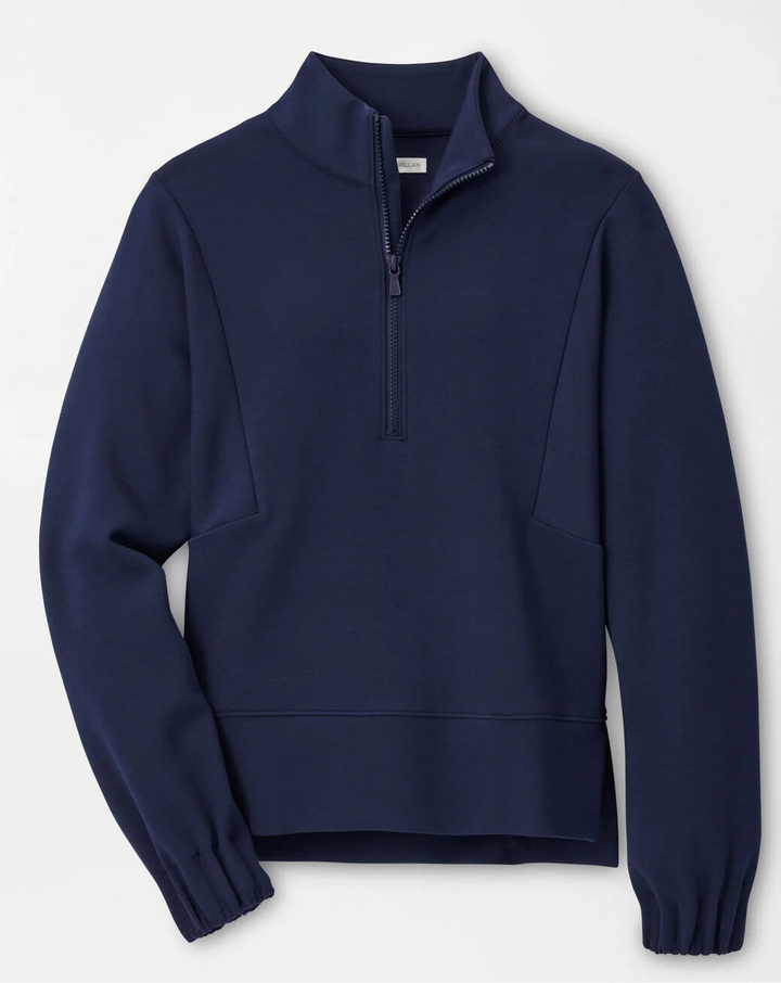 Peter Millar Womens Flora Knit Half-Zip Pullover - Navy