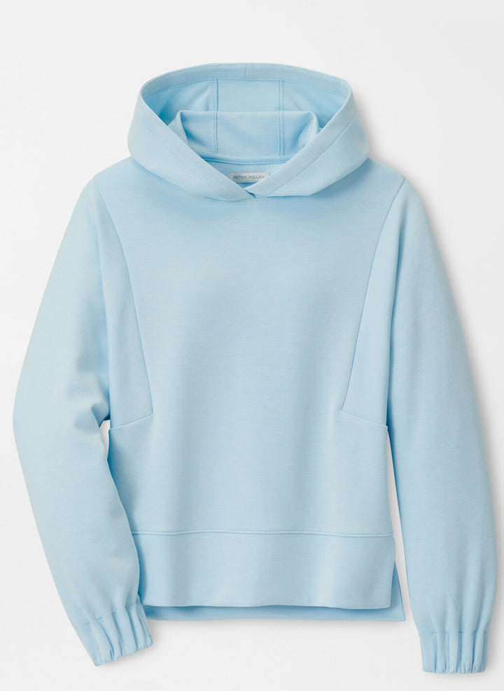 Peter Millar Womens Flora Knit Mélange Hoodie - Skylight
