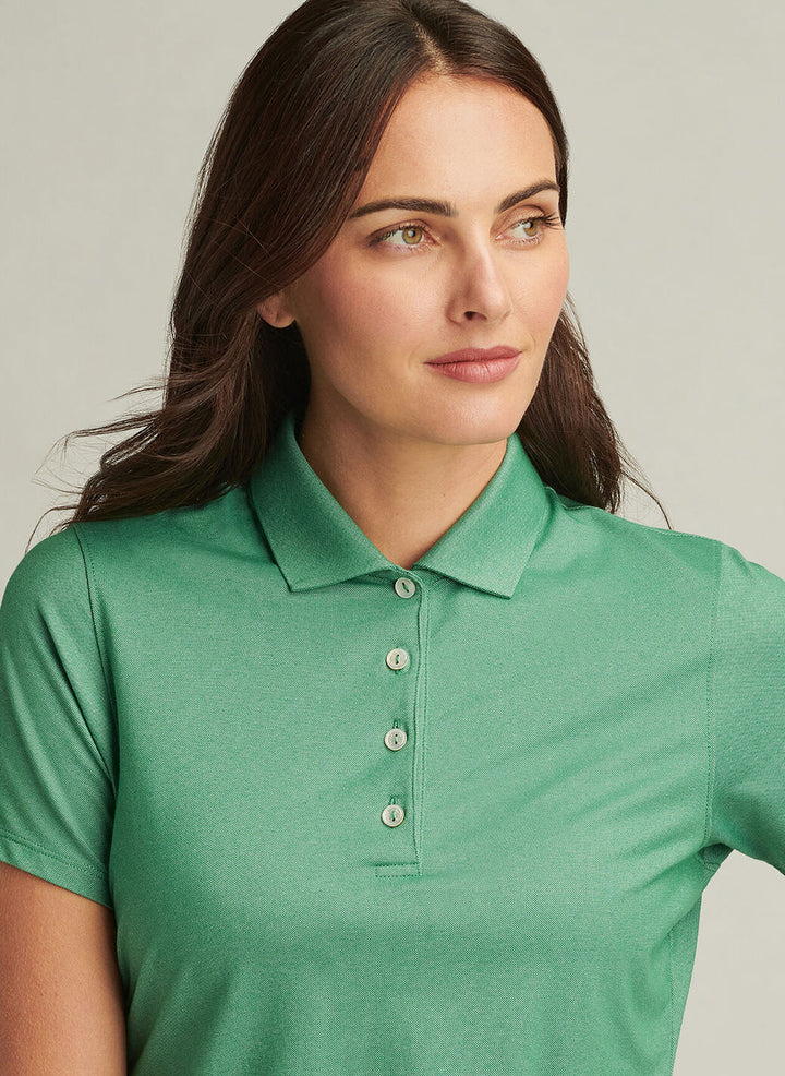 Peter Millar Womens Albatross Short-Sleeve Polo - Field Green