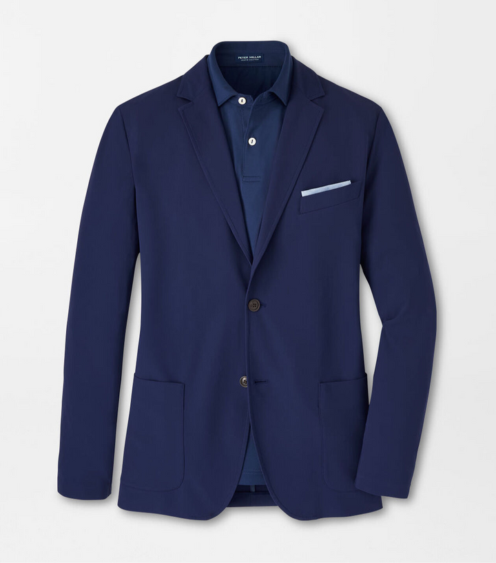 Peter Millar Mens Tailored Fit Bingham Performance Blazer - Navy