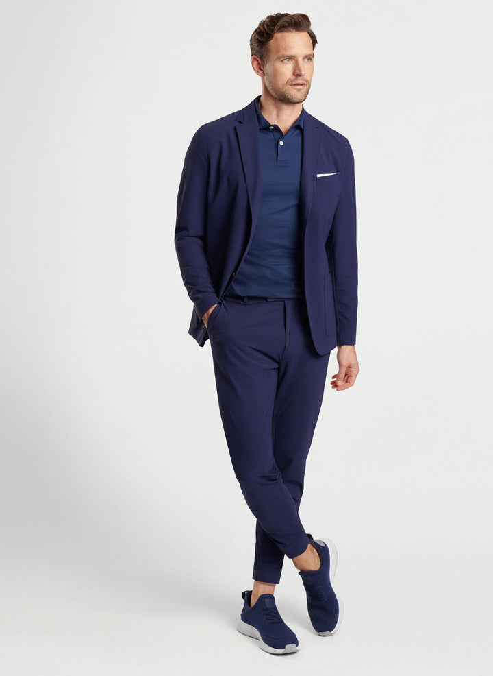 Peter Millar Mens Tailored Fit Bingham Performance Blazer - Navy