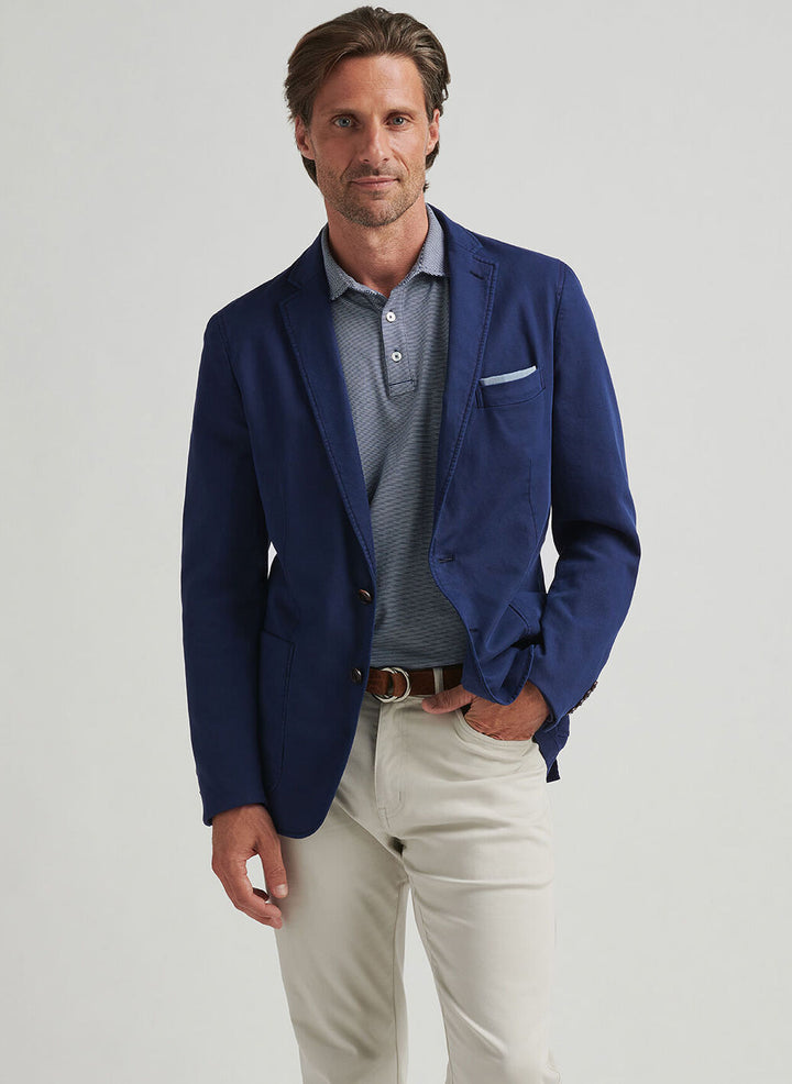 Peter Millar Mens Classic Fit Covington Soft Jacket - Washed Navy