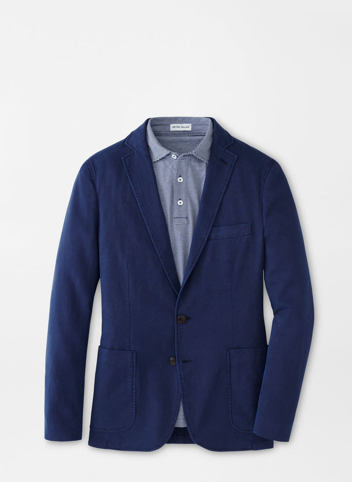 Peter Millar Mens Classic Fit Covington Soft Jacket - Washed Navy