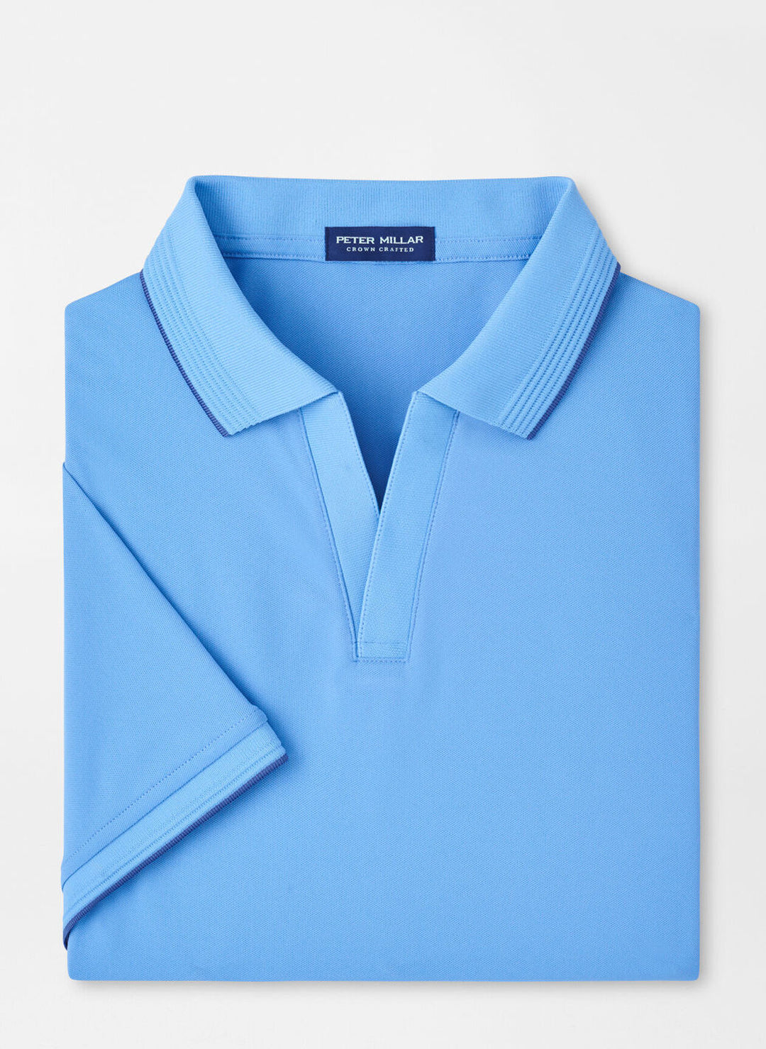 Peter Millar Mens Tailored Fit Summertime Performance Mesh Polo - Fountain Blue
