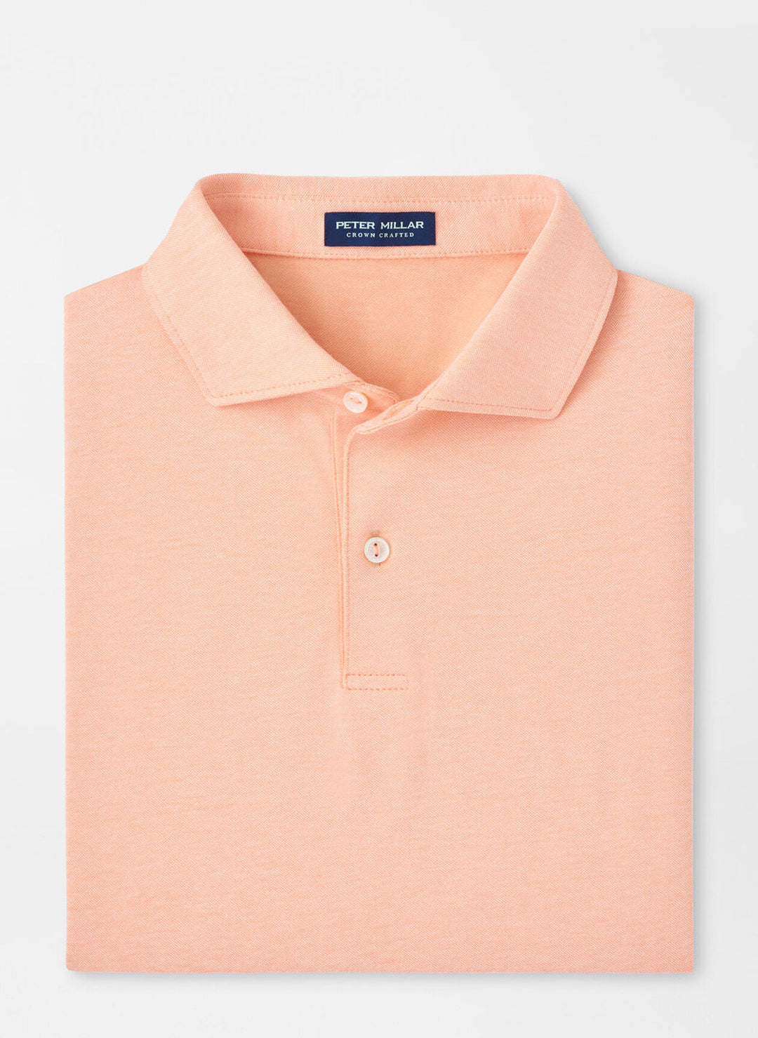 Peter Millar Mens Tailored Fit Albatross Cotton Blend Piqué Polo - Paradise Orange