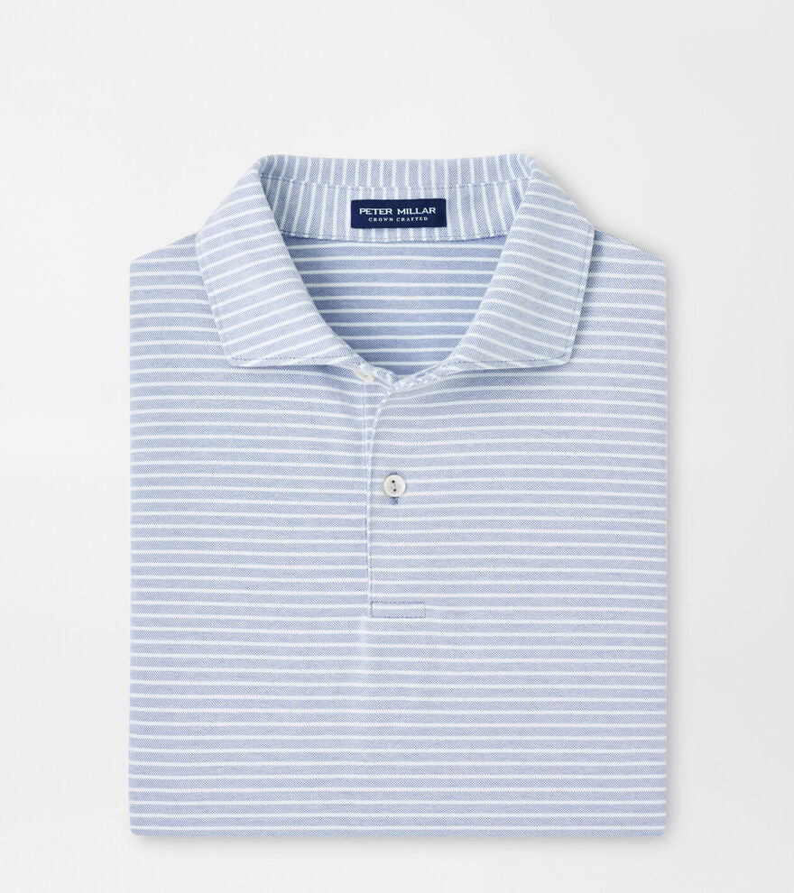 Peter Millar Mens Tailored Fit Albatross Cotton Blend Piqué Polo - Angelite