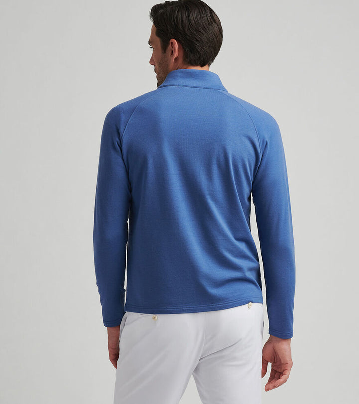 Peter Millar Mens Tailored Fit Excursionist Flex Performance Pullover - Ocean Blue