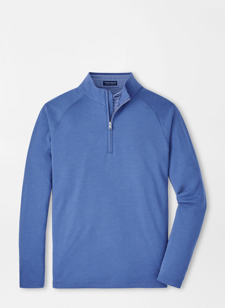 Peter Millar Mens Tailored Fit Excursionist Flex Performance Pullover - Ocean Blue