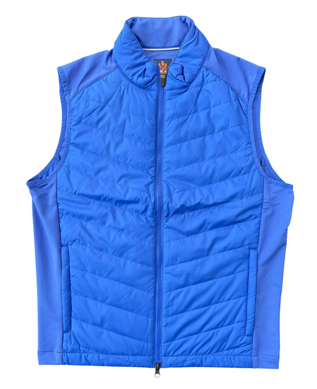 Donald Ross Mens Sport Fit Mixed Media Vest - Cobalt