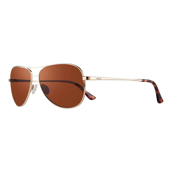 Revo Women's RELAY AVIATOR POLARIZED Sunglasses -  Gold/Drive