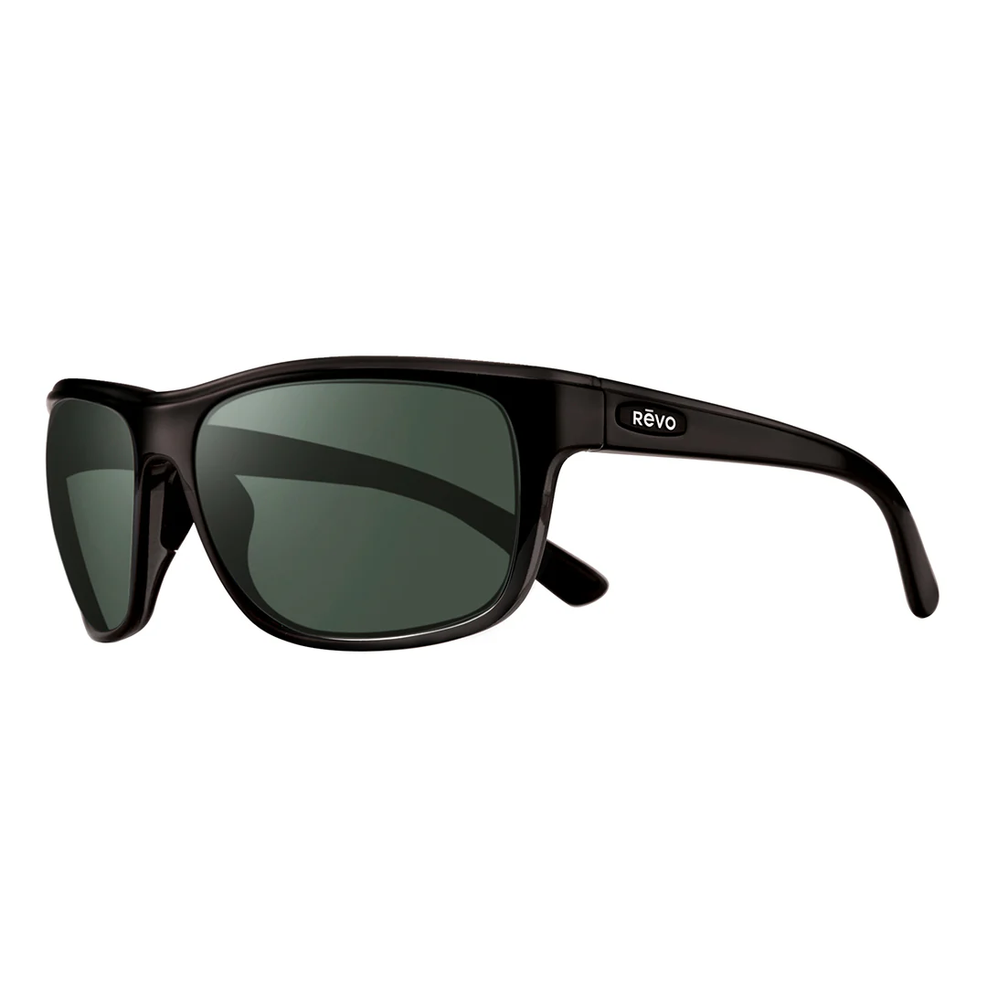 Revo Enzo Glass Lens Polarized Sunglasses  - Matte Black/Smoky Green