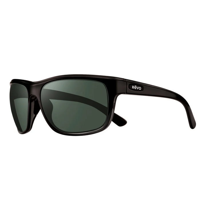 Revo Enzo Glass Lens Polarized Sunglasses  - Matte Black/Smoky Green