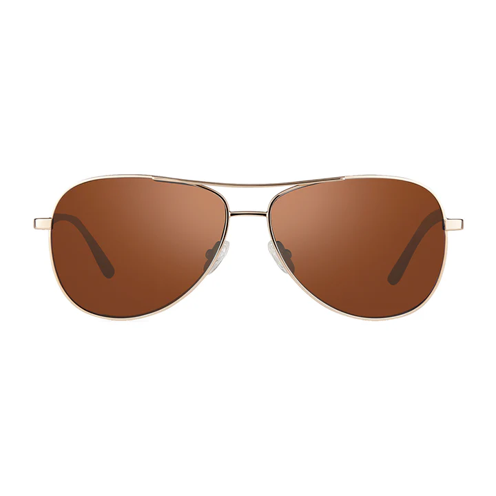 Revo Women's RELAY AVIATOR POLARIZED Sunglasses -  Gold/Drive