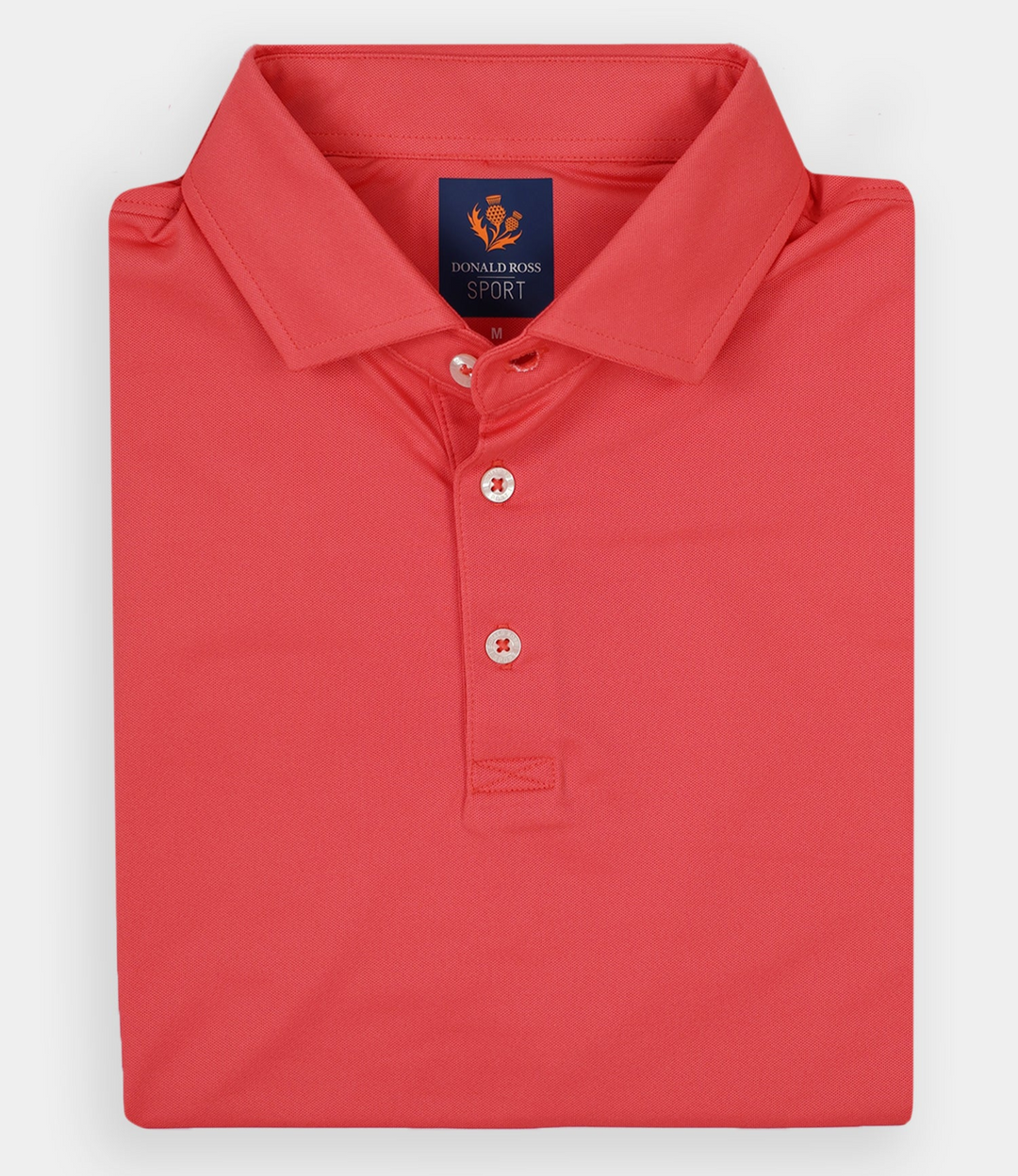 Donald Ross Mens Sport Fit DONNY Solid Pique Polo - RED APPLE