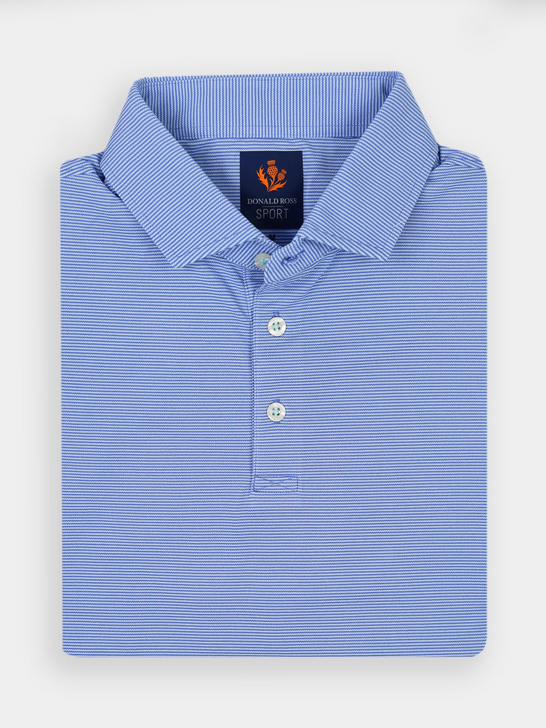 Donald Ross Mens Sport Fit LEO Polo - PERIWINKLE / POOL