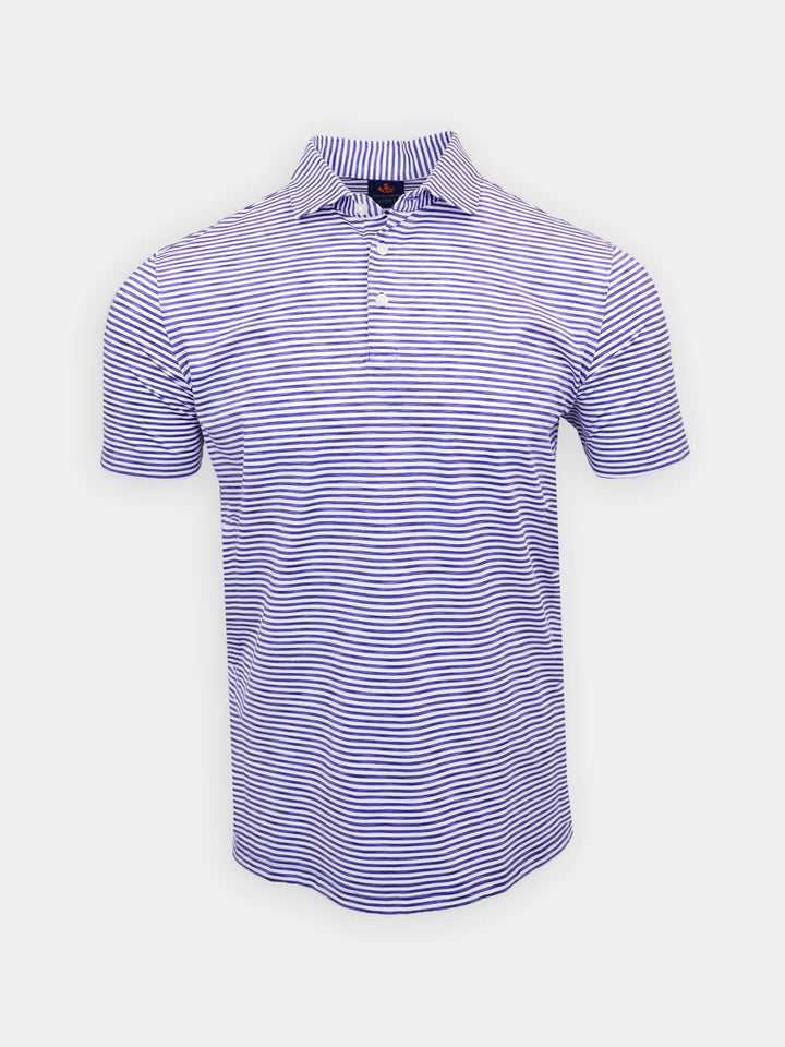 Donald Ross Sport Fit Mens Short Sleeve Cecil Polo - PERIWINKLE/WHITE