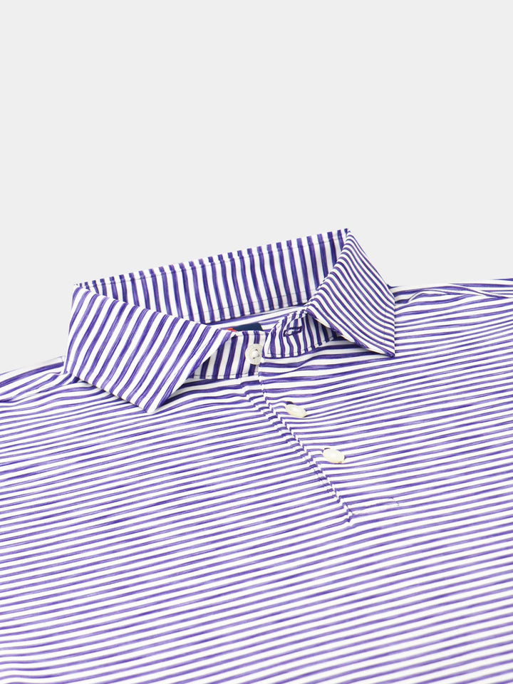 Donald Ross Sport Fit Mens Short Sleeve Cecil Polo - PERIWINKLE/WHITE