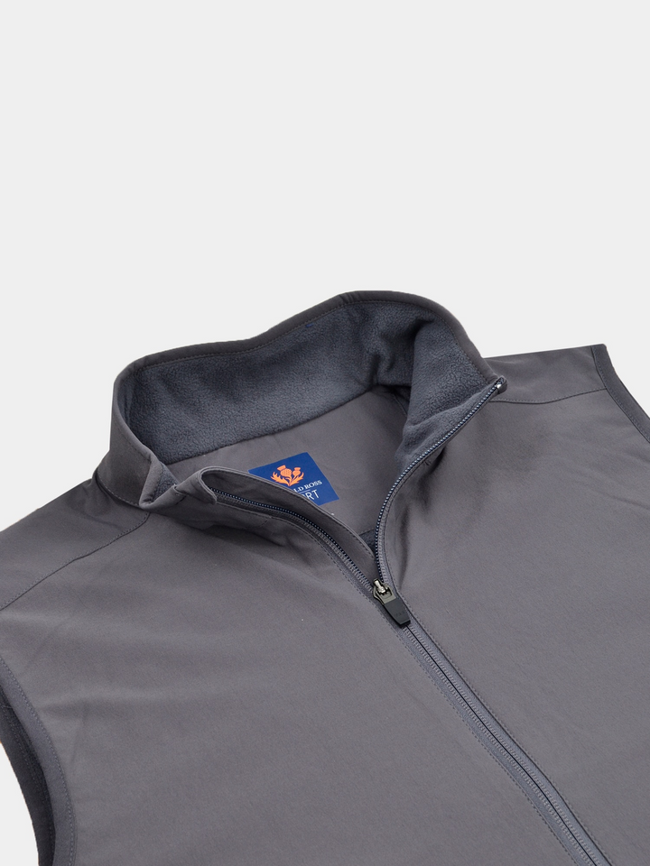 Donald Ross Mens SUPER GOLF Elements Full Zip Vest - STORMY SKY