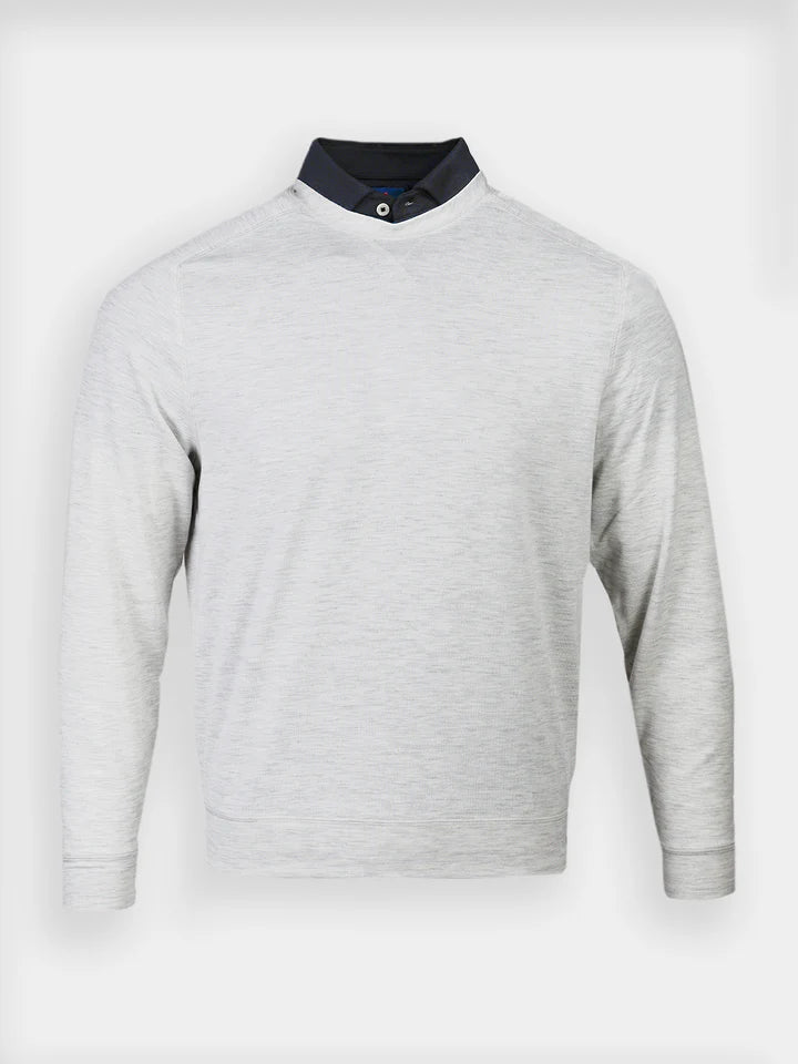 Donald Ross Mens Sport Fit Griffin Crewneck - HEATHER GREY