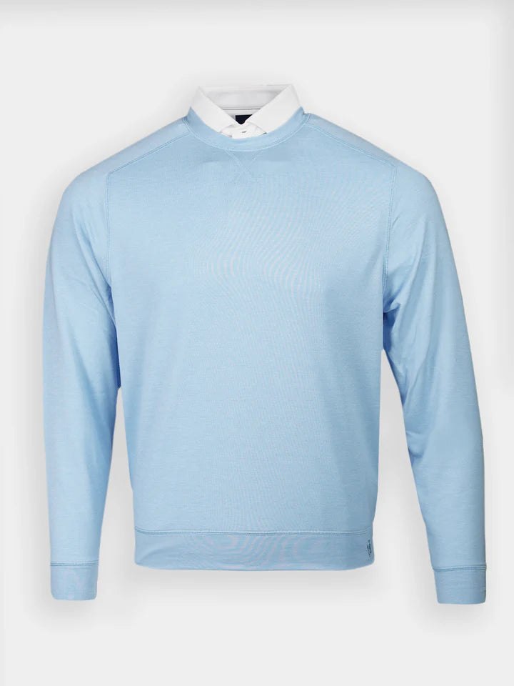 Donald Ross Mens Sport Fit Griffin Crewneck - NEPTUNE