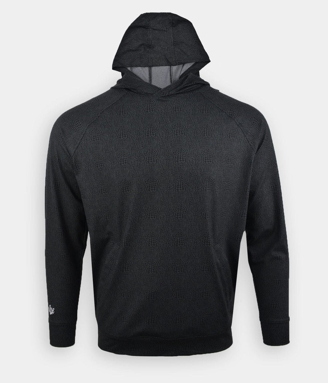 Donald Ross Mens Sport Fit Tyler Gator Print Hoodie - BLACK