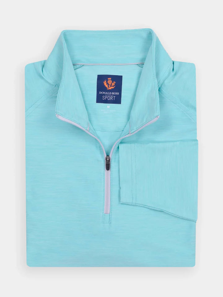 Donald Ross Mens Sport Fit Wyatt 1/4 Zip Pullover - SEAGLASS