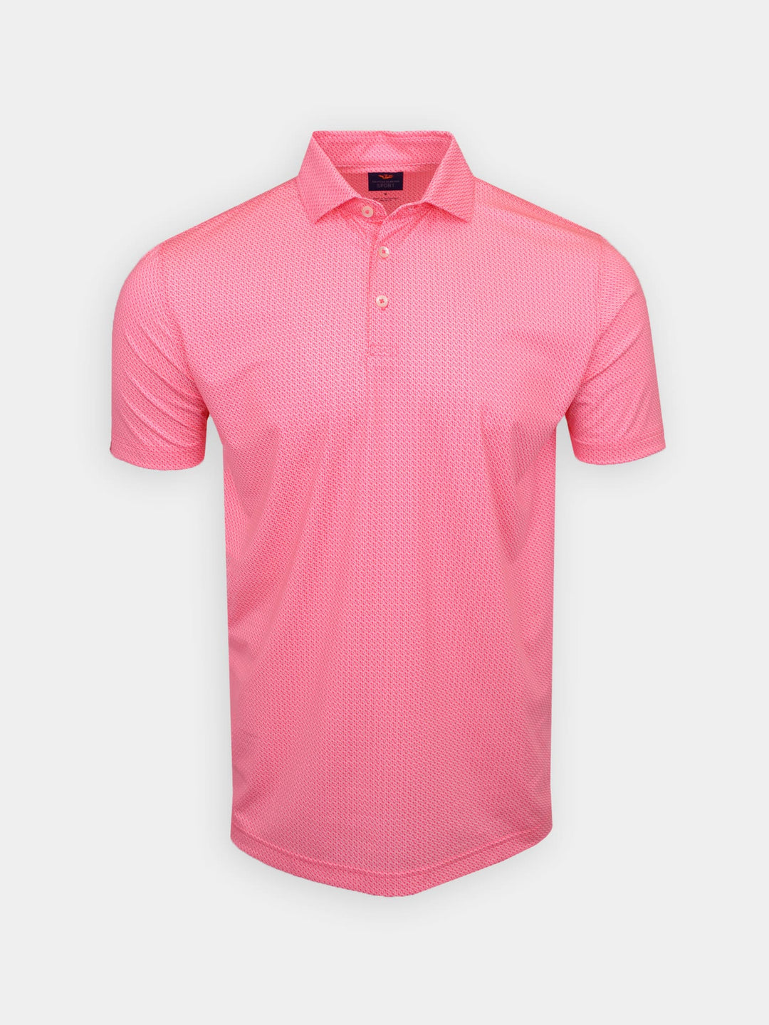 Donald Ross Mens Sport Fit Duncan Polo - WATERMELON/WHITE