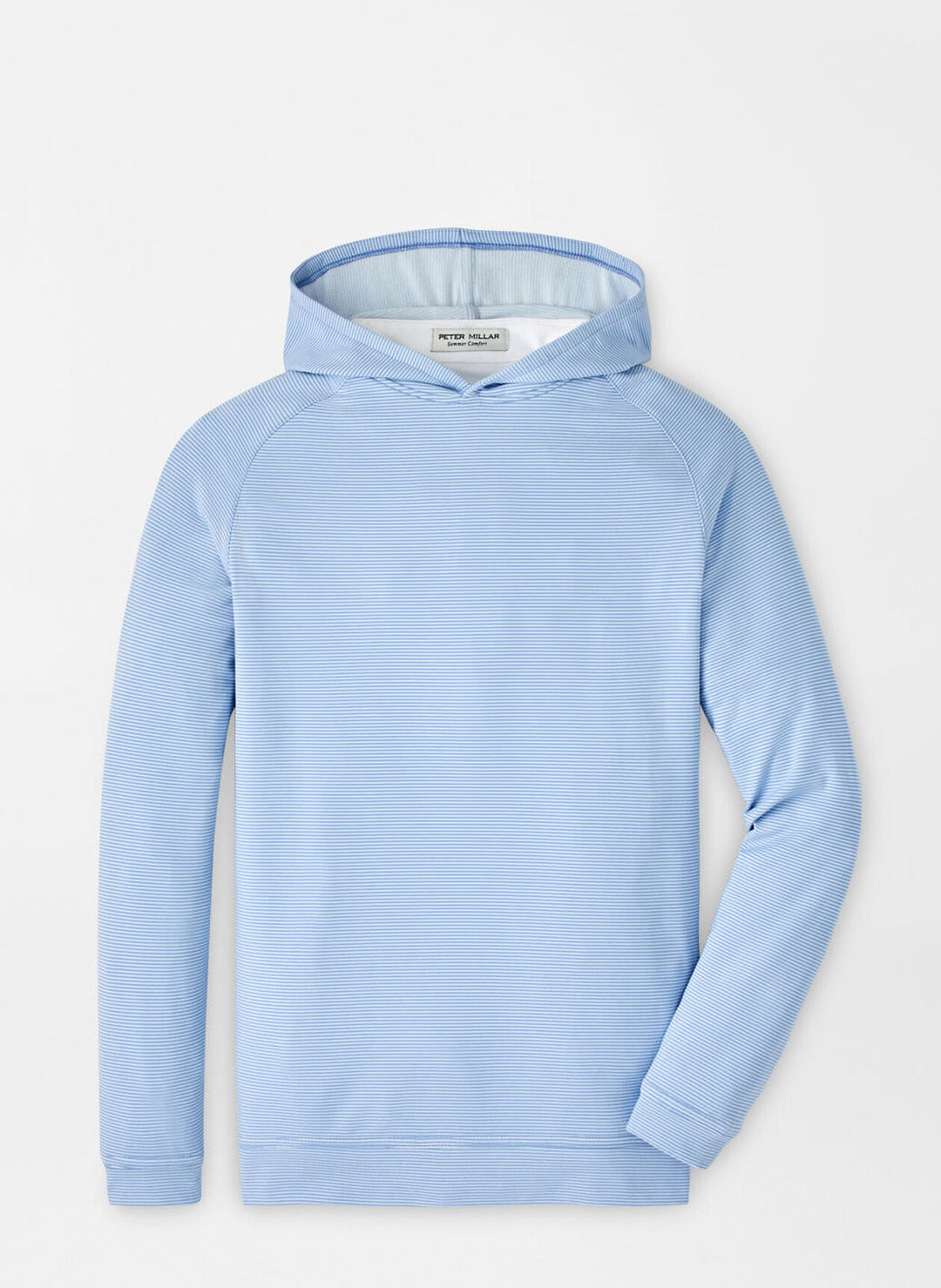 Peter Millar Youth Pine Sugar Stripe Performance Hoodie - Blue Fade