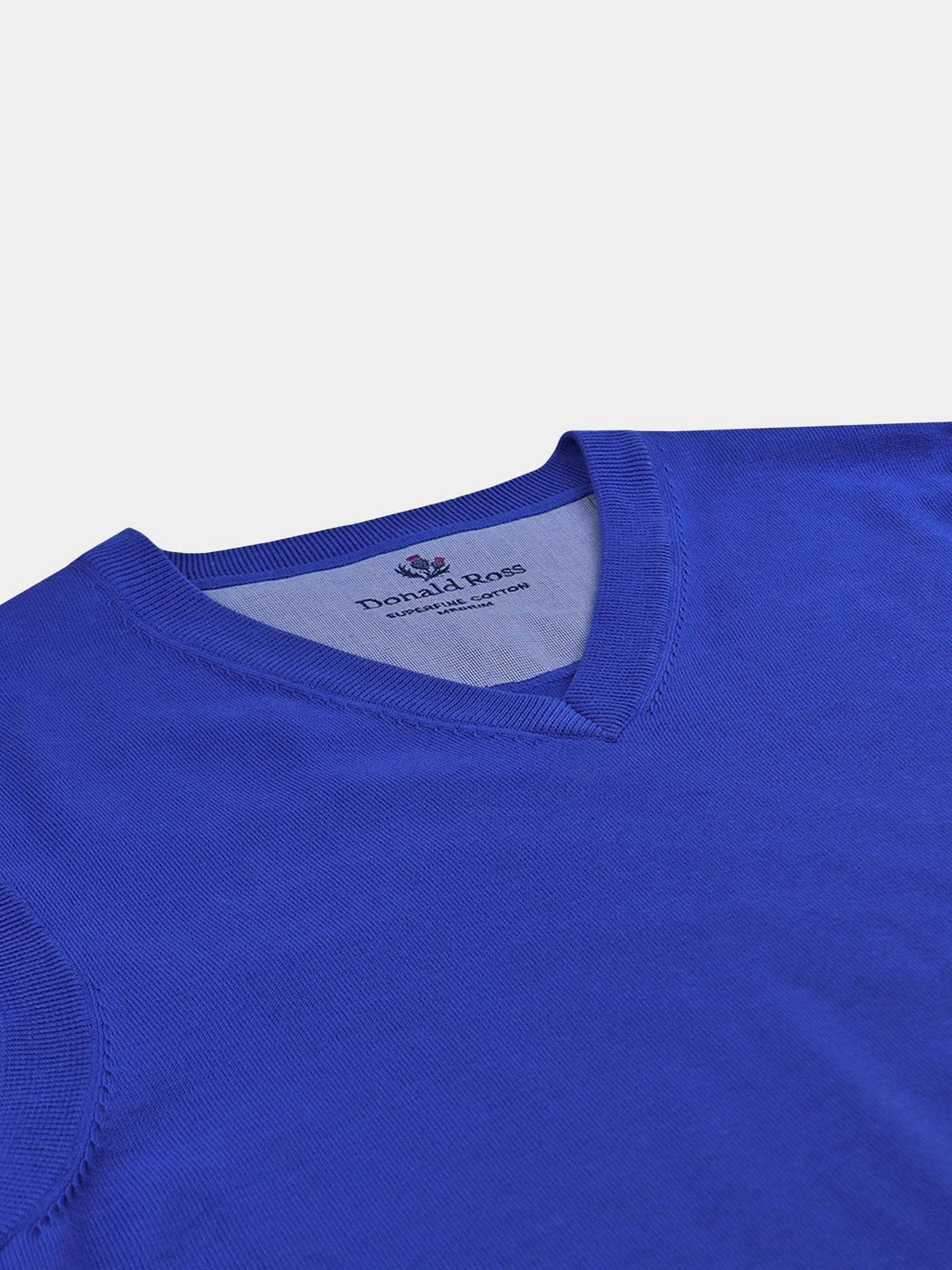 Donald Ross Mens Classic Fit Super Golf V-Neck Sweater Vest - ROYAL