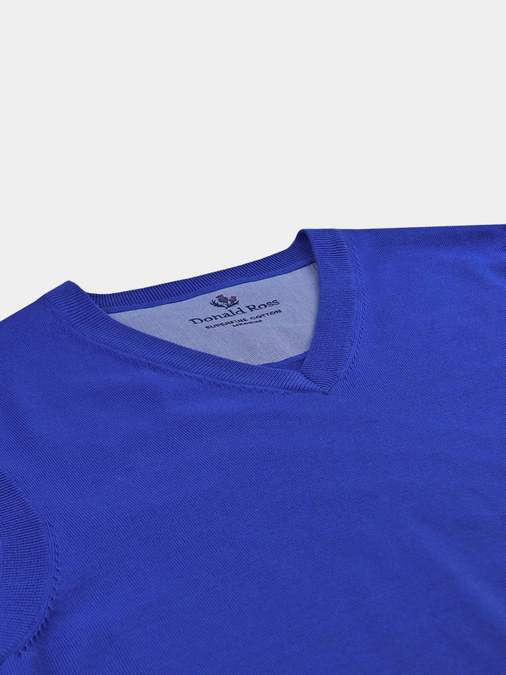 Donald Ross Mens Classic Fit Super Golf V-Neck Sweater Vest - ROYAL