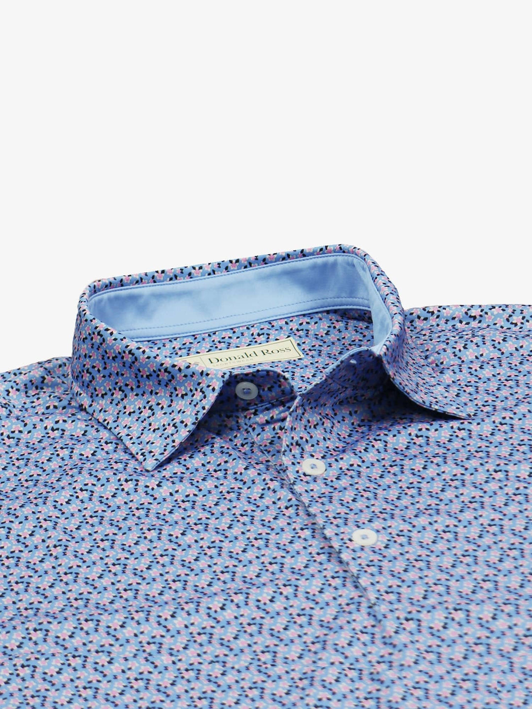 Donald Ross Mens Classic Fit Azalea Flower Print Jersey - PROVENCE/MULTI