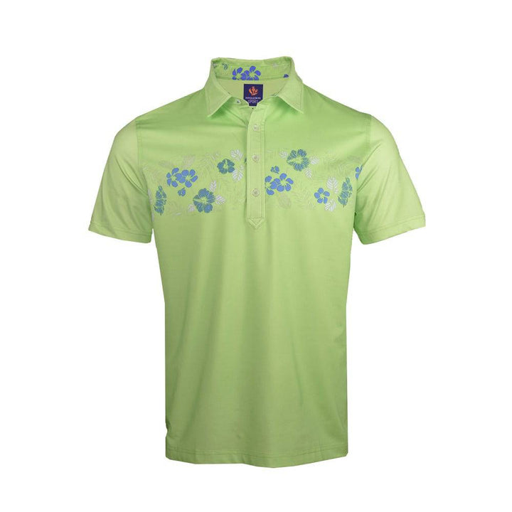 Donald Ross Mens Sport Fit Duke Polo - Aloe Hawaiian