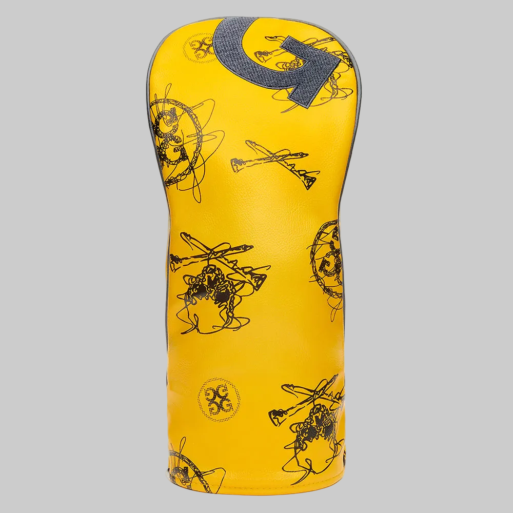 G/FORE SKETCH QUARTER G VELOUR-LINED DRIVER HEADCOVER - CYBER